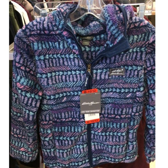 Eddie Bauer Youth Fleece Jacket, Purple - Picture 4 of 4